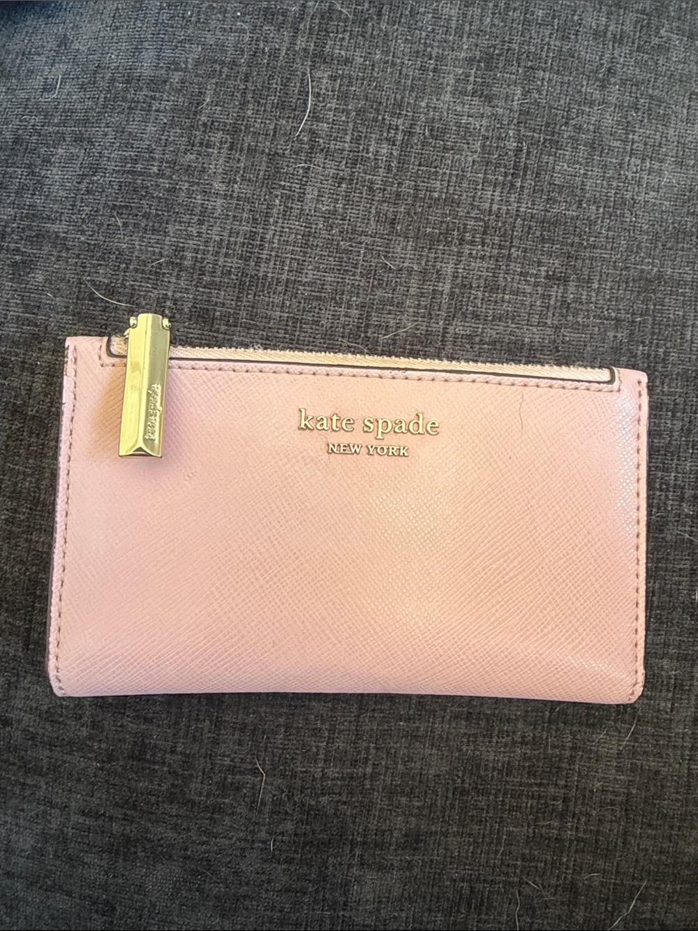 Kate Spade Spencer Small Slim Bifold Wallet in Serene Pink pwr00280